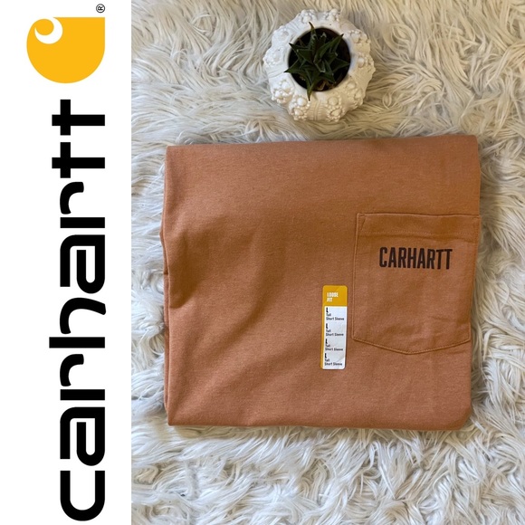 NWT Carhartt loose fit heavyweight s/s pocket C graphic t-shirt, tall L, ginger - Picture 15 of 16